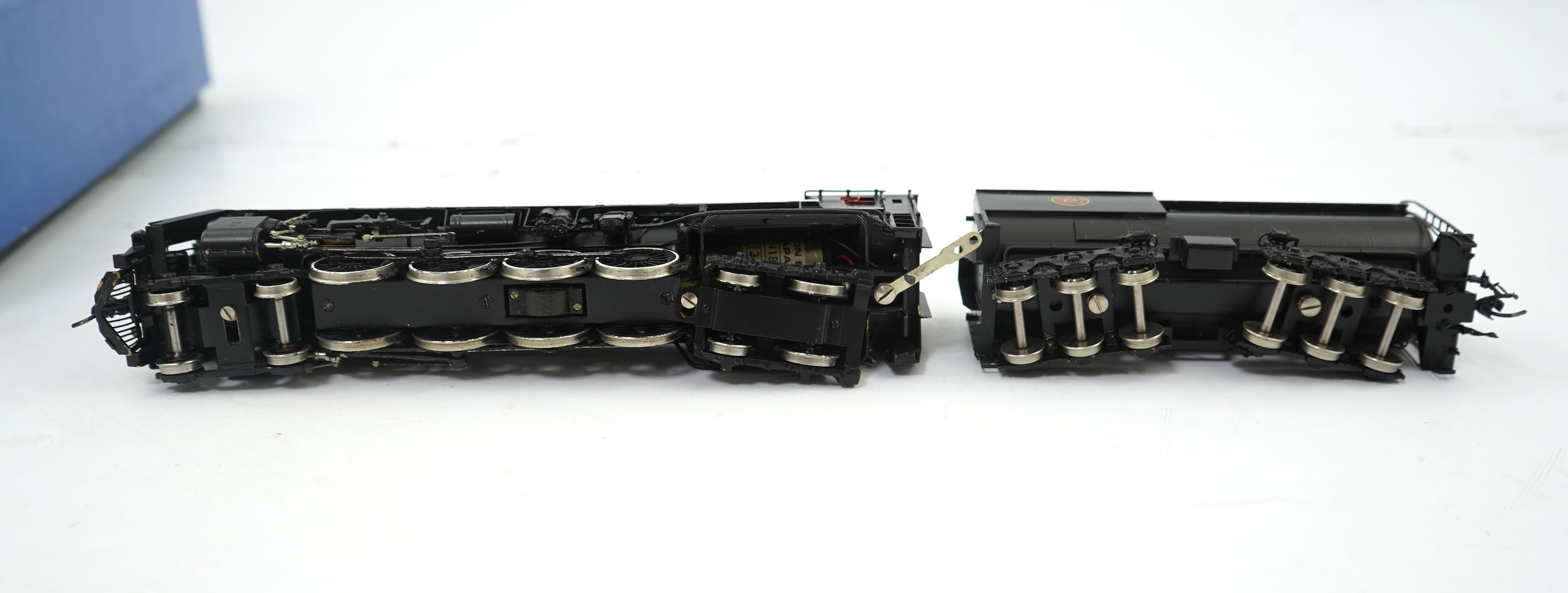 A boxed HO gauge VH Scale Models model of Canadian National Railway, 6153, 4-8-4 locomotive with bogie tender, powered for two rail operation.
